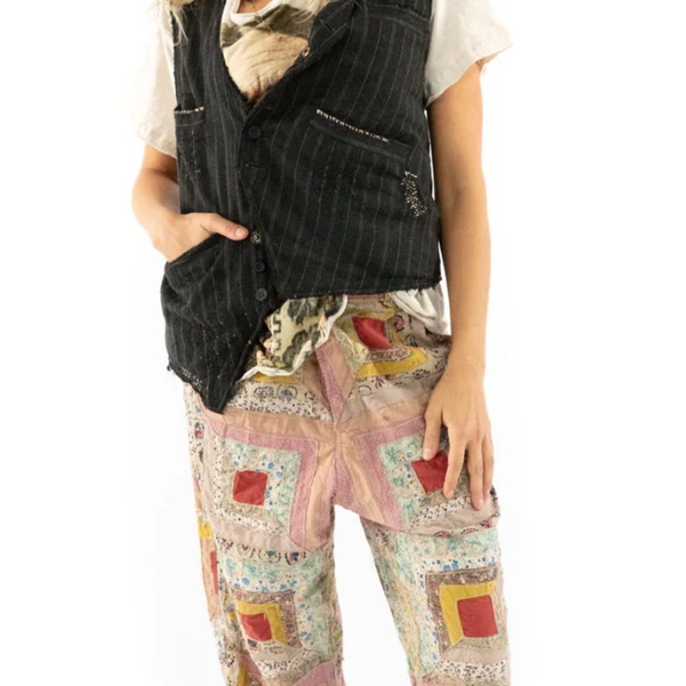 Magnolia Pearl Colorful Patchwork Wide Leg Pants